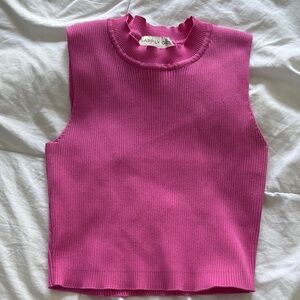 Nordstrom Pink Ribbed Tank Top